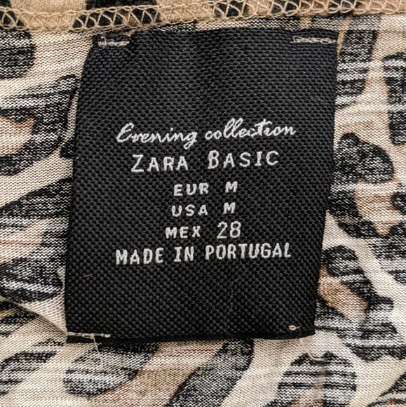 Zara asymetrical hem leopard cheetah print shirt - Picture 2 of 3